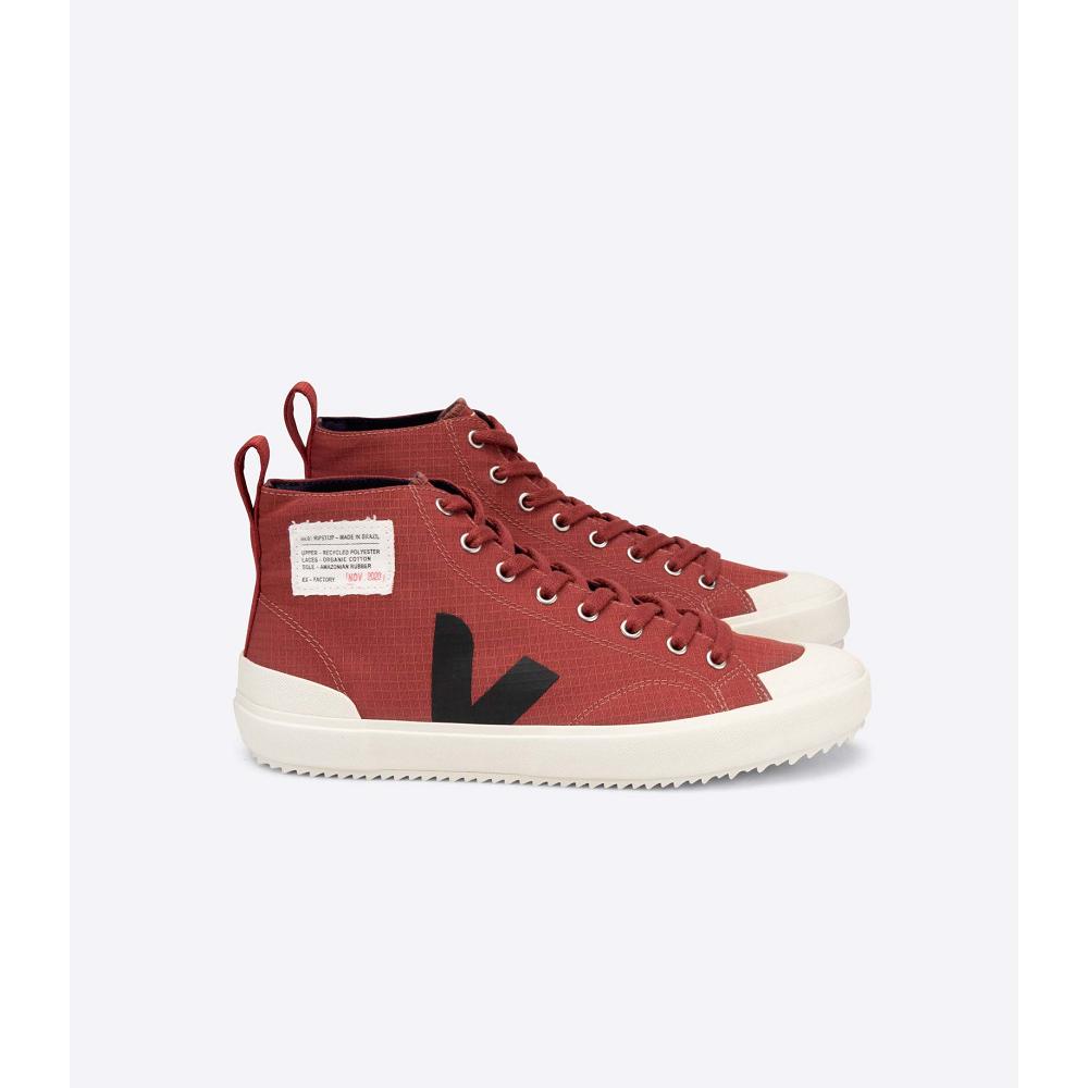 Women\'s Veja NOVA HL RIPSTOP High Tops Burgundy | SG 350QMA